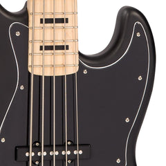 Vintage Vj75 5 String Bass - Maple Fb - Gloss Black