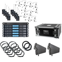 W Audio DTM 800 Système de microphone sans fil à revers pour casque 10 voies V2