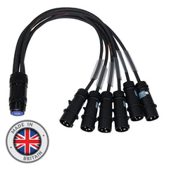 Mennekes 16A Mennekes Male - Socapex 19-Pin Female 2.5mm Fan-In Cable