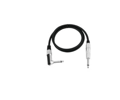 Jack cable 6.3 mono 1x 90� 0.9m bk