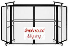 Einfach Sound- und Licht-DJ-Kabine mit Leinwand
