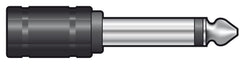 qtx-Adapter 6,3 mm Mono-Klinkenstecker – 3,5 mm Mono-Klinkenbuchse