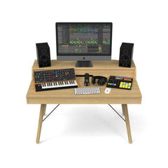 Glorious Vintage Music Station Professional DJ Desk, Studio Workstation and Record Storage