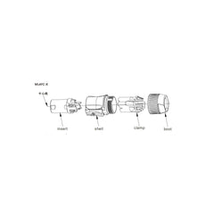 Seetronic Locking Loudspeaker Connector Speakon 4 Pole ML4FC-X