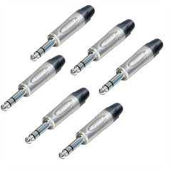 6x Neutrik Jack Stereo Plug 1/4" 6.35mm NP3X