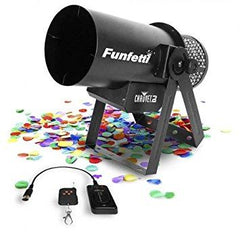 Chauvet DJ Funfetti Shot Confetti Cannon inc. 2x mehrfarbige Nachfüllschüsse