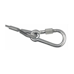 Showgear Sicherheitskabel 3 mm 0,60 Karabiner