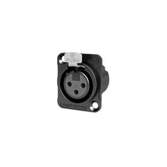 Seetronic XLR 3-Pin Chassis Socket, Black (MK3F2C-B)