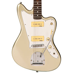 Vintage V65 Proshop Unique Guitar - Amber Tint Inca Silver