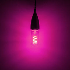 Prolite 4W LED T45 Funky Spiral Filament Lamp ES, Magenta