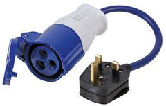 Pro-Elec 16A Socket to 13A Plug Generator/Caravan Hook Up Adaptor Unit