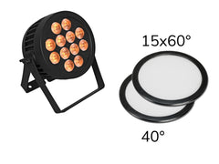 Eurolite Set Led Ip Par 12X8W Qcl Spot + 2X Diffusorabdeckung (15X60? Und 40?)