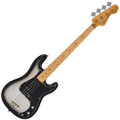 Vintage V4 Bass Guitar Maple - Silver Burst