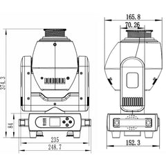 Tête mobile LED Explorer Spot 120 W JB Systems