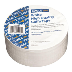 4 x weißes, hochwertiges Gaffa-Tape, 50 m Länge