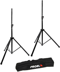 Proel FRE300KIT 35mm Air Cushioned Speaker Stands Pair with Bag