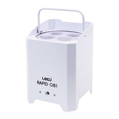 LEDJ White Rapid QB1 Hex IP LED Uplighter IP54 Battery Wireless LED Outdoor Lighting