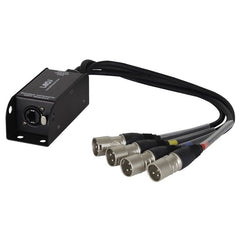 LEDJ EtherCON to DMX Multicore Adaptor 3-Pin Male XLR Tails
