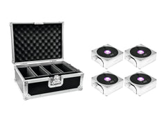 Eurolite Set 4X Akku Ip Flat Light 1 Chrome + Case