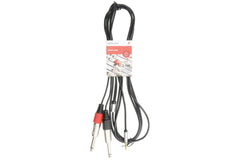 Chord Classic 3.5mm Stereo Jack to 2 x 6.3mm Mono Jack Lead 3m