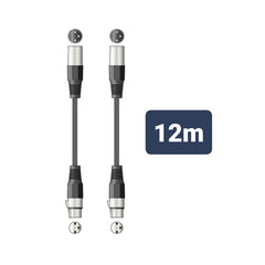2x câble d'extension XLR femelle à mâle (12 m)