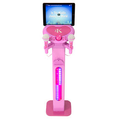 Machine de karaoké sur pied Easy Karaoke Bluetooth pour enfants Singalong rose