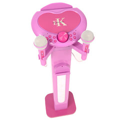 Machine de karaoké sur pied Easy Karaoke Bluetooth pour enfants Singalong rose