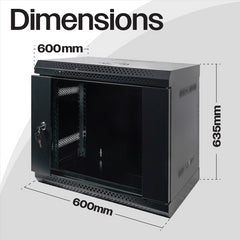 Eagle 19" Wall Rack Cabinet 590mm Deep Fully Assembled