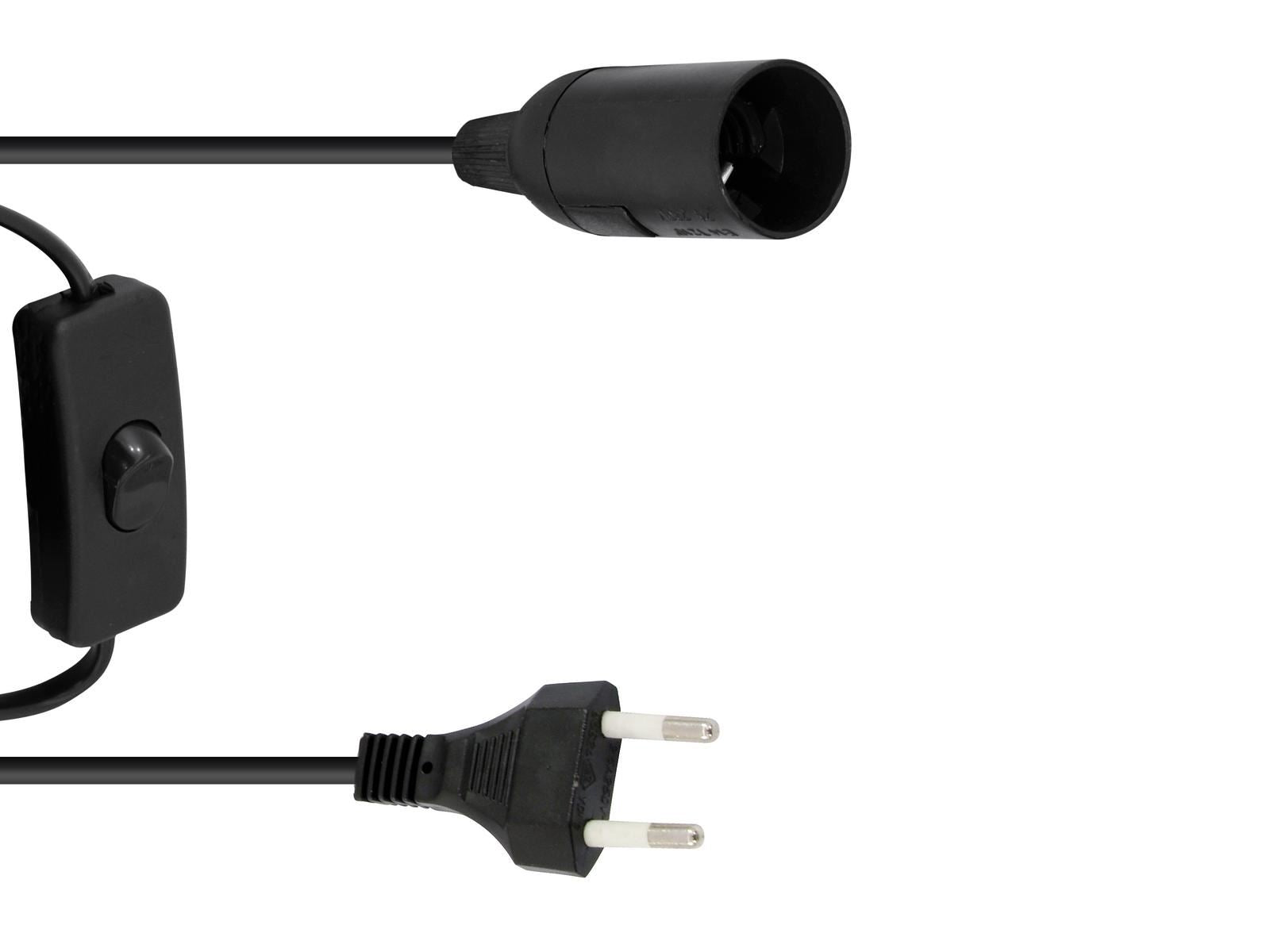 Eurolite E-14 Socket Power Cable, Plug, Switch – Simply Sound and Lighting