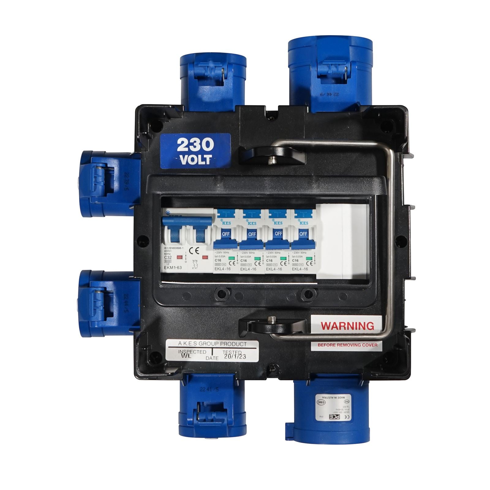 32a Command Distribution Box eLumen8 IMST Distribution Box 32A 240V In, 4 x 16A 240V Out 2P RCBO ...