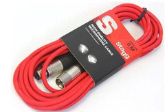 Câble de microphone Stagg 6 m rouge