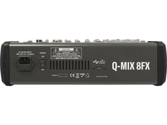Q-MIX 8FX 8 Channel Mixer with FX and USB