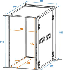 Roadinger Rack Profi 18U 45Cm
