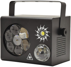 QTX Gobo Fireflash 4 in 1 Lighting Effect DJ Disco Strobe Laser Gobo