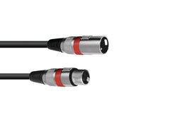 Omnitronic XLR-Kabel 3Pin 1M Bk/Rd