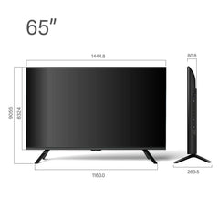 Neon 65" LED TV & 2 x Column PA System Speaker Bundle