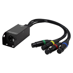 LEDJ EtherCON to DMX Multicore Adaptor 5-Pin Female XLR Tails