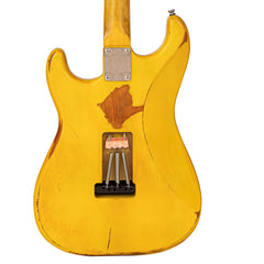 Vintage V6 Proshop Unique Guitar - Distressed Yellow