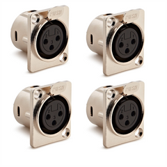 4x Roar XLR Chassis connector XLR003 3 Pin Female