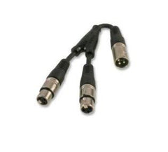 XLR Splitter - 1 x Male XLR 3 Pin to 2 x Female XLR 3 Pin