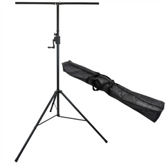 2x Citronic Heavy Duty 3M 35kg Lighting Stand with Winch & T-bar inc Carry Bag