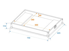 Roadinger Flightcase Ice-100/Ice-101
