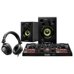 Hercules DJ Learning Kit inc Inpulse 200 Controller & Monitor Speakers Disco Studio Setup
