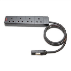 Neutrik PowerCON True1 NAC3MX-W-TOP to 4 Gang 13A 1.5mm HO7RN-F Rubber Cable 5M