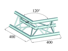 Alutruss Decolock Dq3-Spac22 2-Way Corner 120? Bk