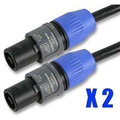 Neutrik NL2FX NL2FC Câble haut-parleur Speakon Lead 2 conducteurs 20 m X 2