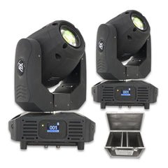 2x AFX BEAM 1R LED Moving Head 120W Disco DJ Lighting Package
