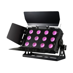 LEDJ Q Colour Hex 12 x 12W RGBWAUV LED Flood Wash DMX Video TV Lighting
