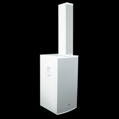 2x DAP Frigga Single Active Column PA System 2000w - White Inc Covers