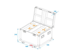 Roadinger Flightcase 2X Led Tmh-X Bar 5